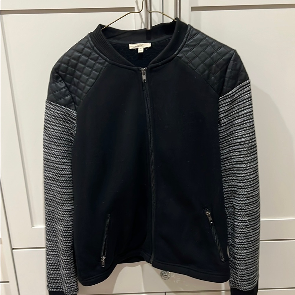 Mystree Black Quilted Bomber Jacket